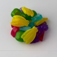 Set 20 cuburi de gheata in forma de fructe, reutilizabile, multicolor, Vivo 19486
